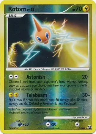 Rotom [Reverse Holo] #7 from Great Encounters Pokémon card set