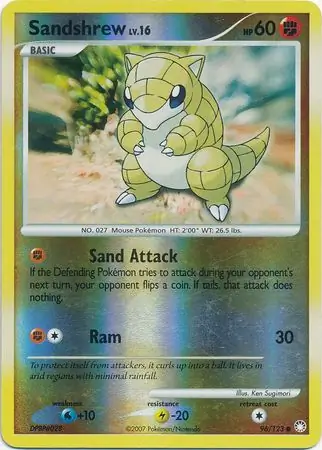 Sandshrew [Reverse Holo] #96 from Mysterious Treasures Pokémon card set