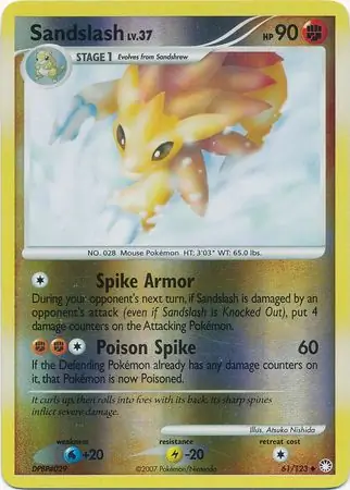 Sandslash [Reverse Holo] #61 from Mysterious Treasures Pokémon card set