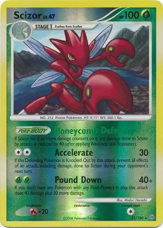 Scizor [Reverse Holo] #25 Pokémon Card from Pokemon Stormfront Set 