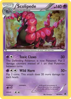 Scolipede [Cracked Ice] #40 from Emerging Powers Pokémon card set