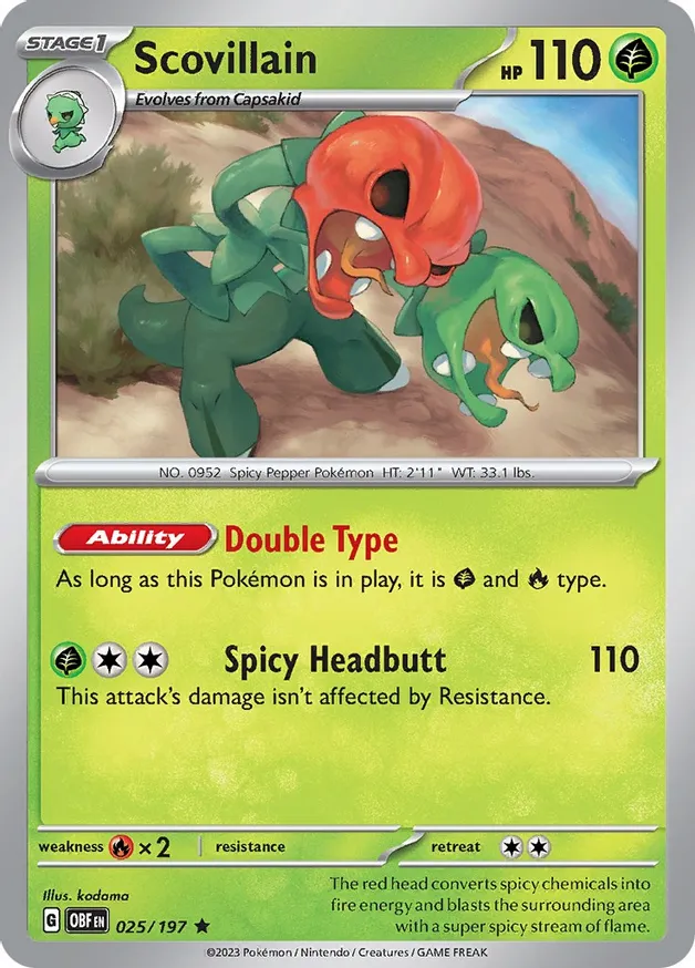 Scovillain [Holo] #25 Pokémon Card from Pokemon Obsidian Flames Set 