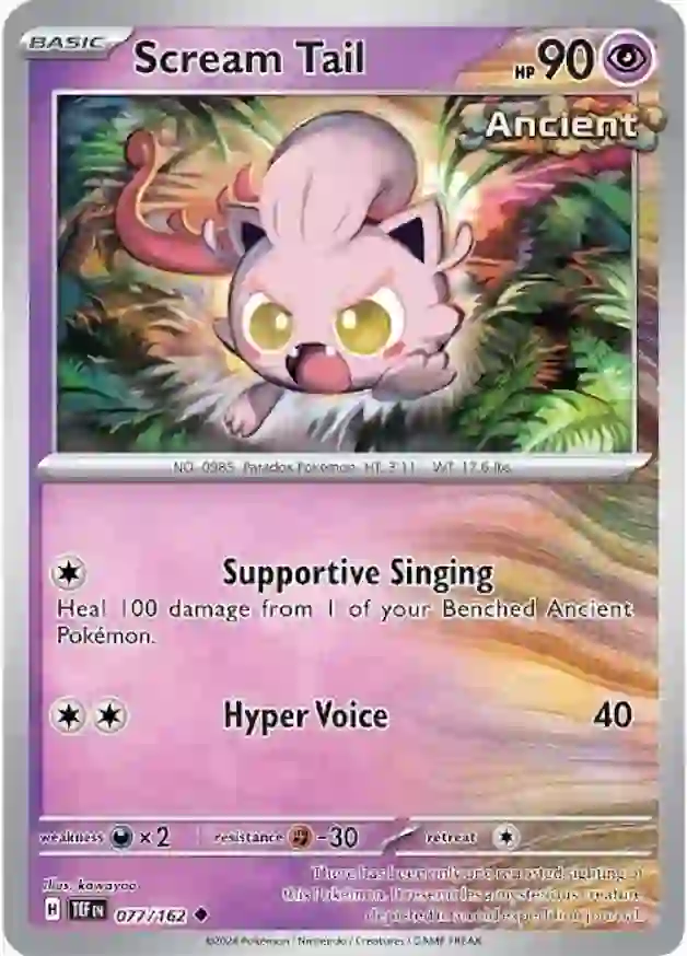 Scream Tail #77 Pokémon Card from Pokemon Temporal Forces Set
