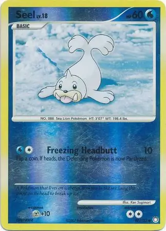 Seel [Reverse Holo] #97 Pokémon Card from Pokemon Mysterious Treasures Set 