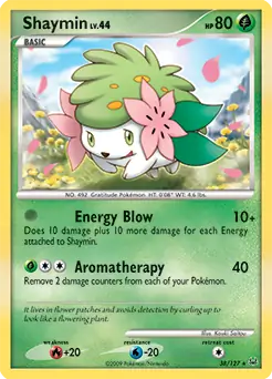 Shaymin [Cosmos Holo] #38 Pokémon Card from Pokemon Platinum Set 
