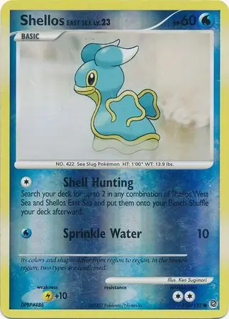 Shellos East Sea [Reverse Holo] #106 Pokémon Card from Pokemon Secret Wonders Set 
