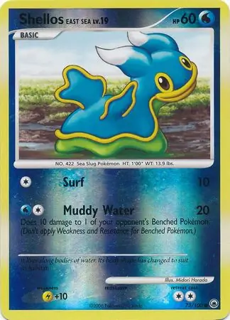 Shellos East Sea [Reverse Holo] #73 Pokémon Card from Pokemon Majestic Dawn Set 