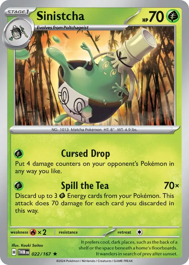 Sinistcha [Cosmos] #22 from Twilight Masquerade Pokémon card set