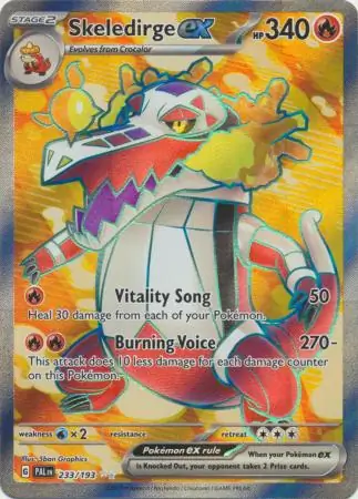 Skeledirge ex #233 Pokémon Card from Pokemon Paldea Evolved Set 