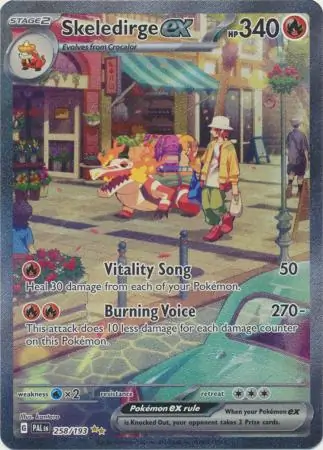 Skeledirge ex #258 from Paldea Evolved Pokémon card set