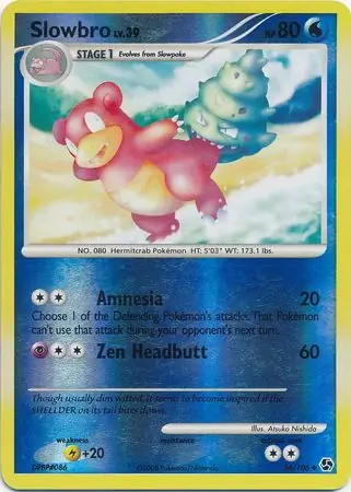 Slowbro [Reverse Holo] #54 from Great Encounters Pokémon card set