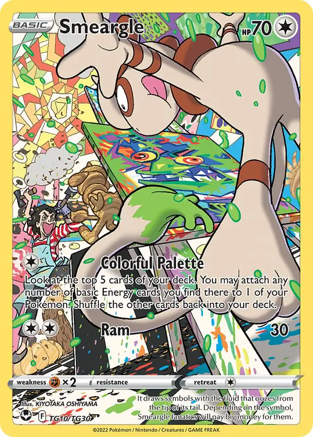 Smeargle #TG10 from Silver Tempest Pokémon card set