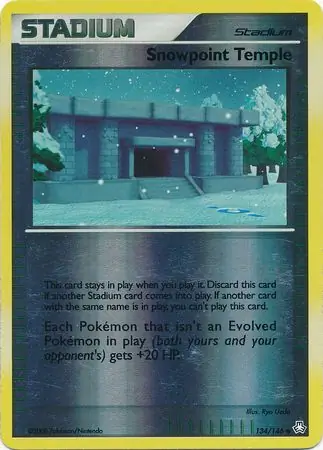 Snowpoint Temple [Reverse Holo] #134 Pokémon Card from Pokemon Legends Awakened Set 