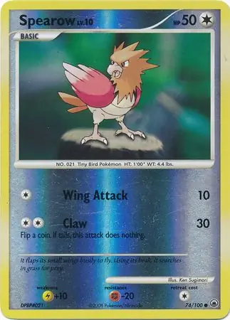 Spearow [Reverse Holo] #74 Pokémon Card from Pokemon Majestic Dawn Set 