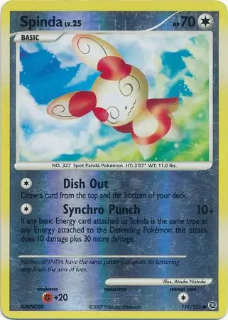 Spinda [Reverse Holo] #111 Pokémon Card from Pokemon Secret Wonders Set 
