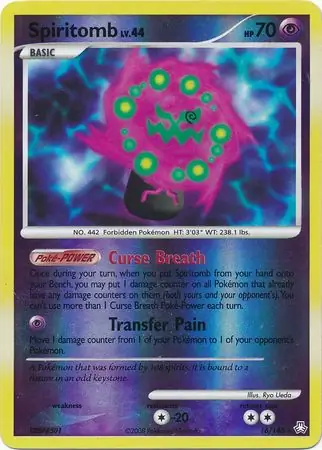 Spiritomb [Reverse Holo] #16 from Legends Awakened Pokémon card set