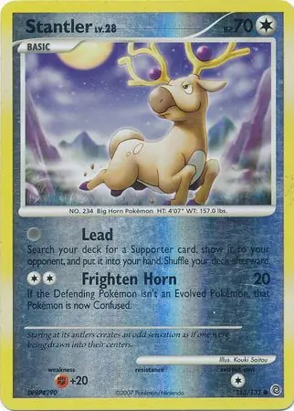 Stantler [Reverse Holo] #113 Pokémon Card from Pokemon Secret Wonders Set 