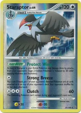 Staraptor [Reverse Holo] #27 Pokémon Card from Pokemon Stormfront Set 