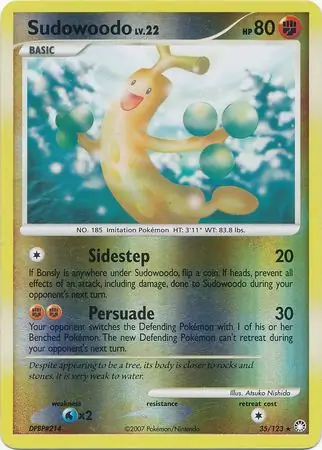Sudowoodo [Reverse Holo] #35 from Mysterious Treasures Pokémon card set