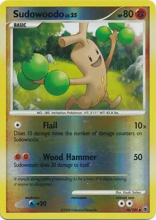 Sudowoodo [Reverse Holo] #48 from Majestic Dawn Pokémon card set