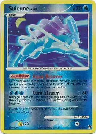 Suicune [Reverse Holo] #19 from Secret Wonders Pokémon card set