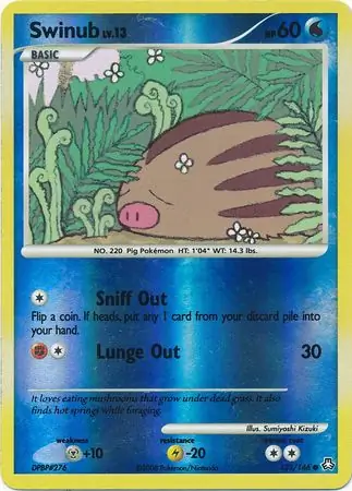 Swinub [Reverse Holo] #123 Pokémon Card from Pokemon Legends Awakened Set 