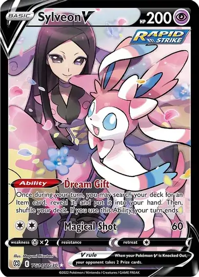 Sylveon V #TG14 Pokémon Card from Pokemon Brilliant Stars Set