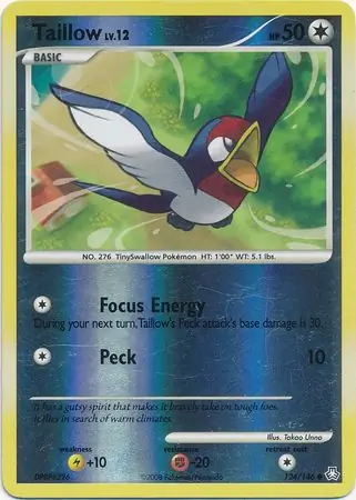 Taillow [Reverse Holo] #124 Pokémon Card from Pokemon Legends Awakened Set 