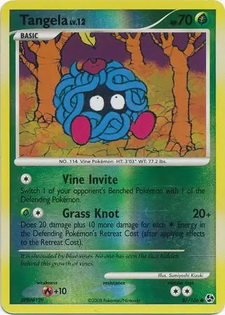 Tangela [Reverse Holo] #87 from Great Encounters Pokémon card set