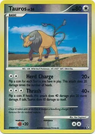 Tauros [Reverse Holo] #74 Pokémon Card from Pokemon Legends Awakened Set 