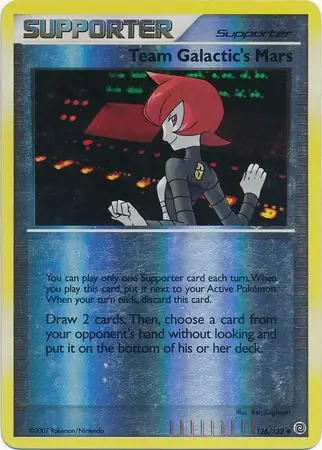 Team Galactic's Mars [Reverse Holo] #126 from Secret Wonders Pokémon card set
