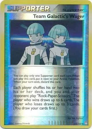 Team Galactic's Wager [Reverse Holo] #115 from Mysterious Treasures Pokémon card set