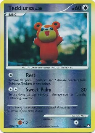 Teddiursa [Reverse Holo] #105 from Mysterious Treasures Pokémon card set