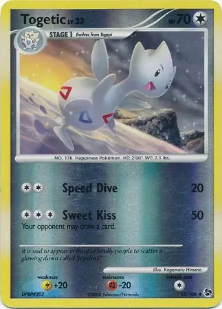 Togetic [Reverse Holo] #55 from Great Encounters Pokémon card set