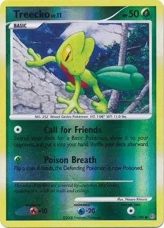 Treecko [Reverse Holo] #79 Pokémon Card from Pokemon Arceus Set 