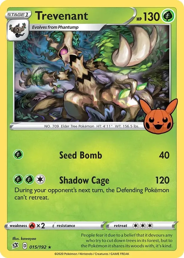 Trevenant [Holo] #15 Pokémon Card from Pokemon Trick or Trade 2022 Set 
