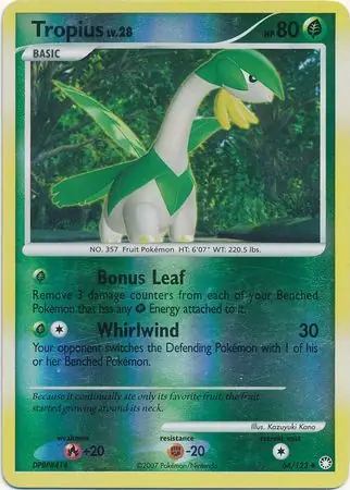 Tropius [Reverse Holo] #64 Pokémon Card from Pokemon Mysterious Treasures Set 