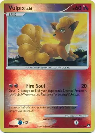 Vulpix [Reverse Holo] #107 from Mysterious Treasures Pokémon card set