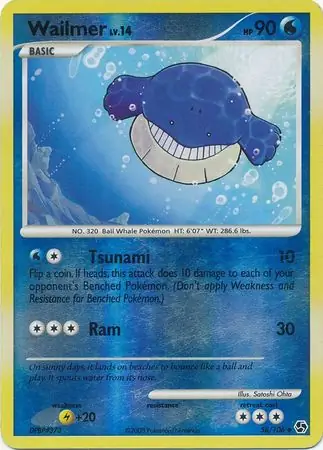 Wailmer [Reverse Holo] #58 from Great Encounters Pokémon card set