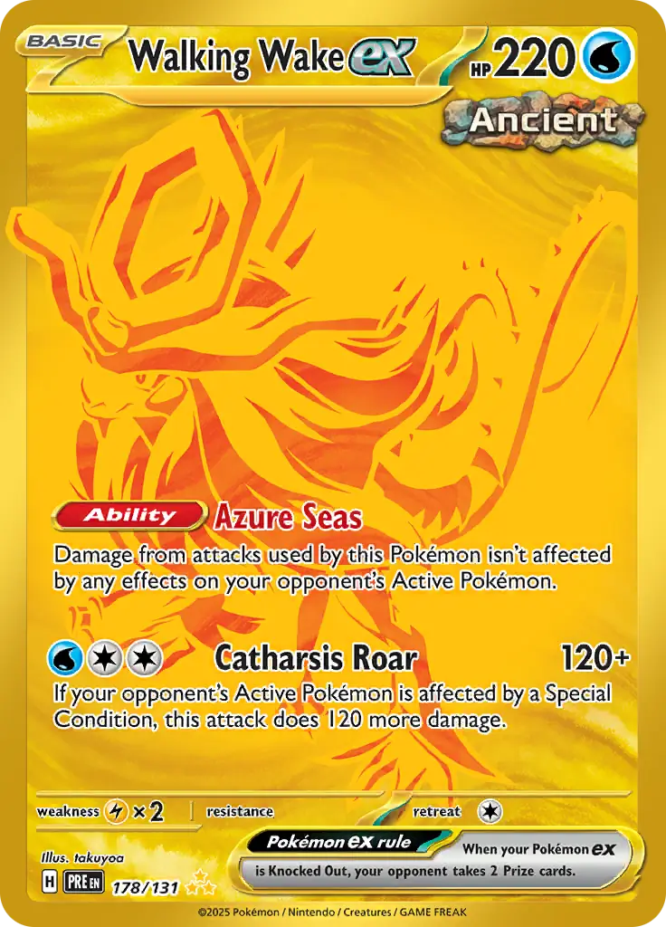 Walking Wake ex #178 from Prismatic Evolutions Pokémon card set