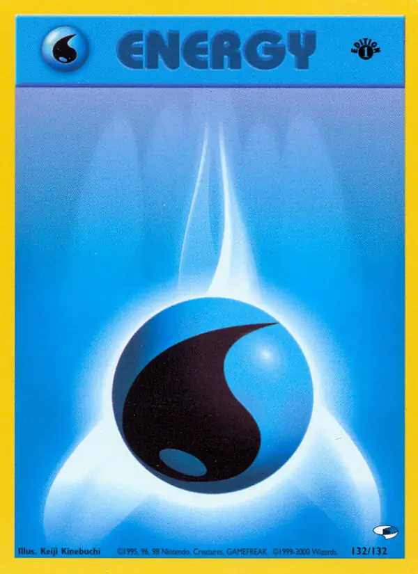 Water Energy #132 Pokémon Card from Pokemon Gym Heroes Set