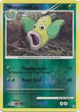 Weepinbell [Reverse Holo] #127 Pokémon Card from Pokemon Legends Awakened Set 