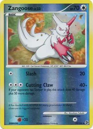 Zangoose [Reverse Holo] #59 from Great Encounters Pokémon card set