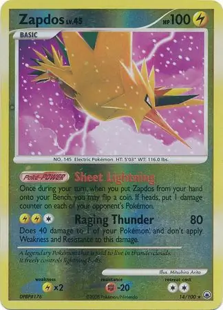Zapdos [Reverse Holo] #14 from Majestic Dawn Pokémon card set