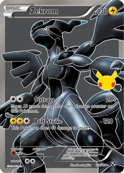 Zekrom #114 Pokémon Card from Pokemon Black & White Set