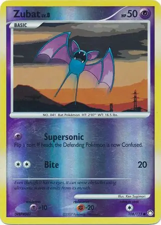 Zubat [Reverse Holo] #108 from Mysterious Treasures Pokémon card set